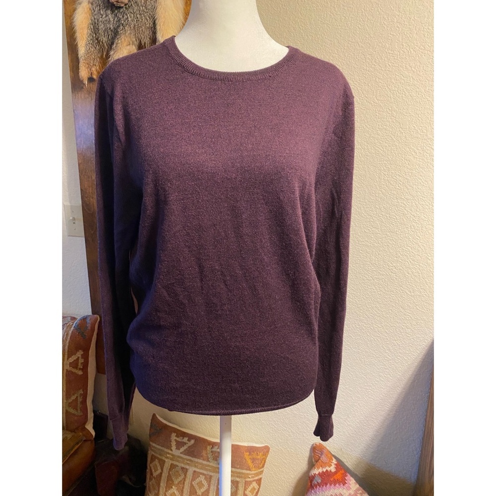 Men’s J.Crew Purple Eggplant Merino Wool Blend Sweater
